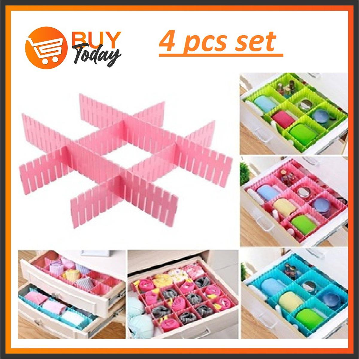 Drawer Organizer Board Storage Box | Adjustable Clapboard Divider Set | 4 Pcs - Image 4