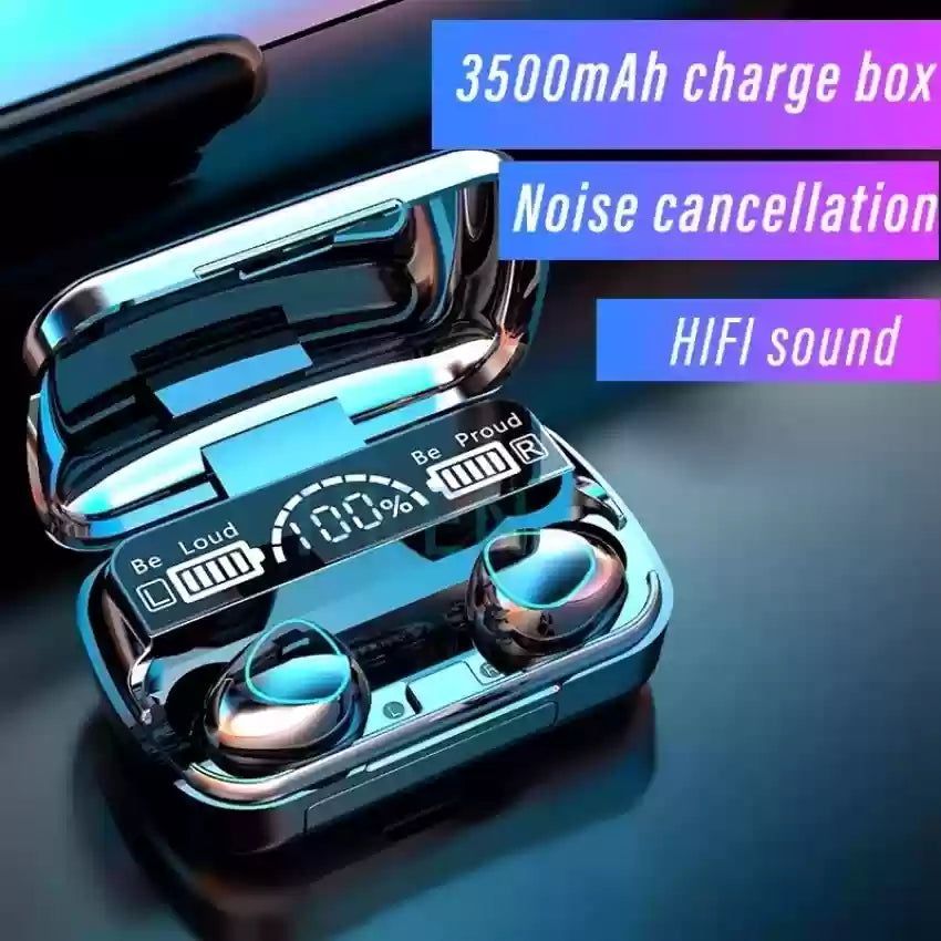 M10 Damix V 5.3 Bluetooth Wireless Earbuds with LED Display, Touch Control, and Long Battery Life - Image 4