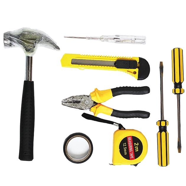 8 PCS Professional Tool Set with Storage Box | YL-8009A Model | Durable Home Repair & DIY Toolkit | Organized Plastic Storage Box