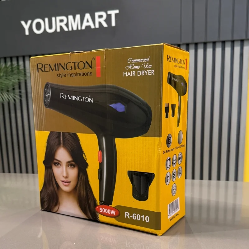 Remington Hair Dryer R-6010 Professional Ionic Dryer with 3 Speed Settings and DC Strong Motor - Image 2