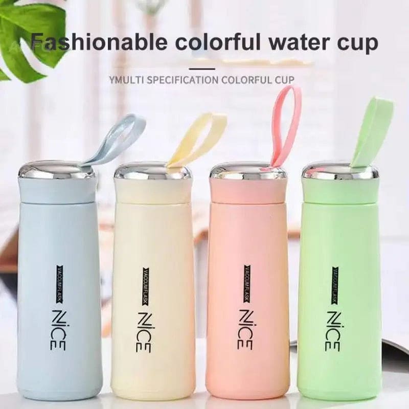 Nice Bottle | 400ml Mini Flask Glass Water Bottle with Vacuum Insulation | Temperature Resistant | Random Colors - Image 6