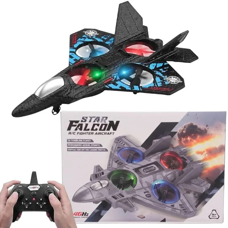 Premium RC Fighter Jet Plane 2.4 | Remote Control Foam Airplane Toy with Lights & 3D Stunt Glider - Image 7