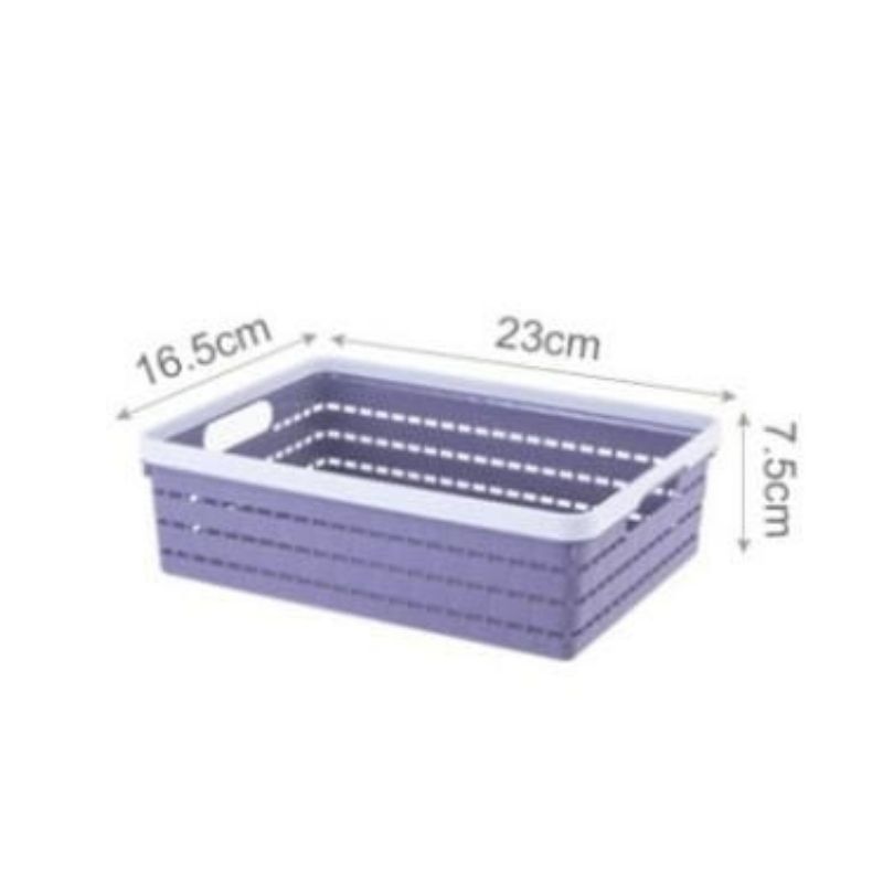 Multi-Purpose Woven Plastic Storage Basket with Handles Organizer Bin for Office, Pantry, and Home - Image 3