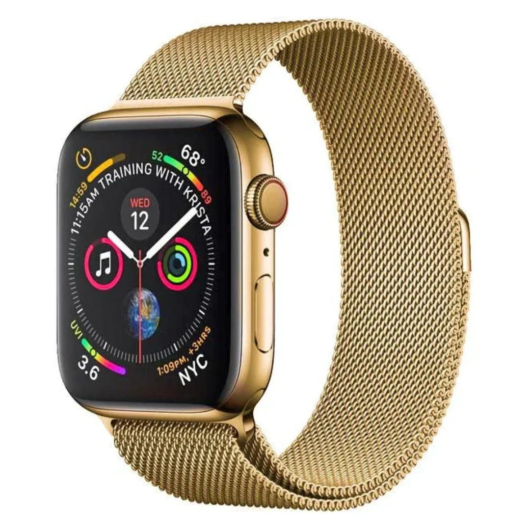 Gold | Apple Watch Milanese Magnetic Loop Strap | Stainless Steel Band | 42mm / 44mm / 45mm - Image 4