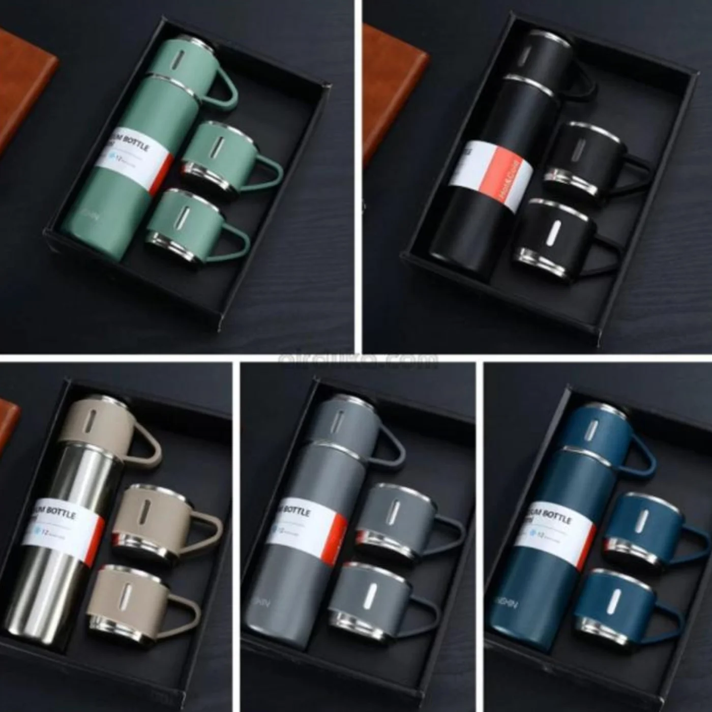 3 Cup 500ML Double-Layer Stainless Steel Vacuum Flask Set | Hot & Cold | Travel Thermos - Image 10