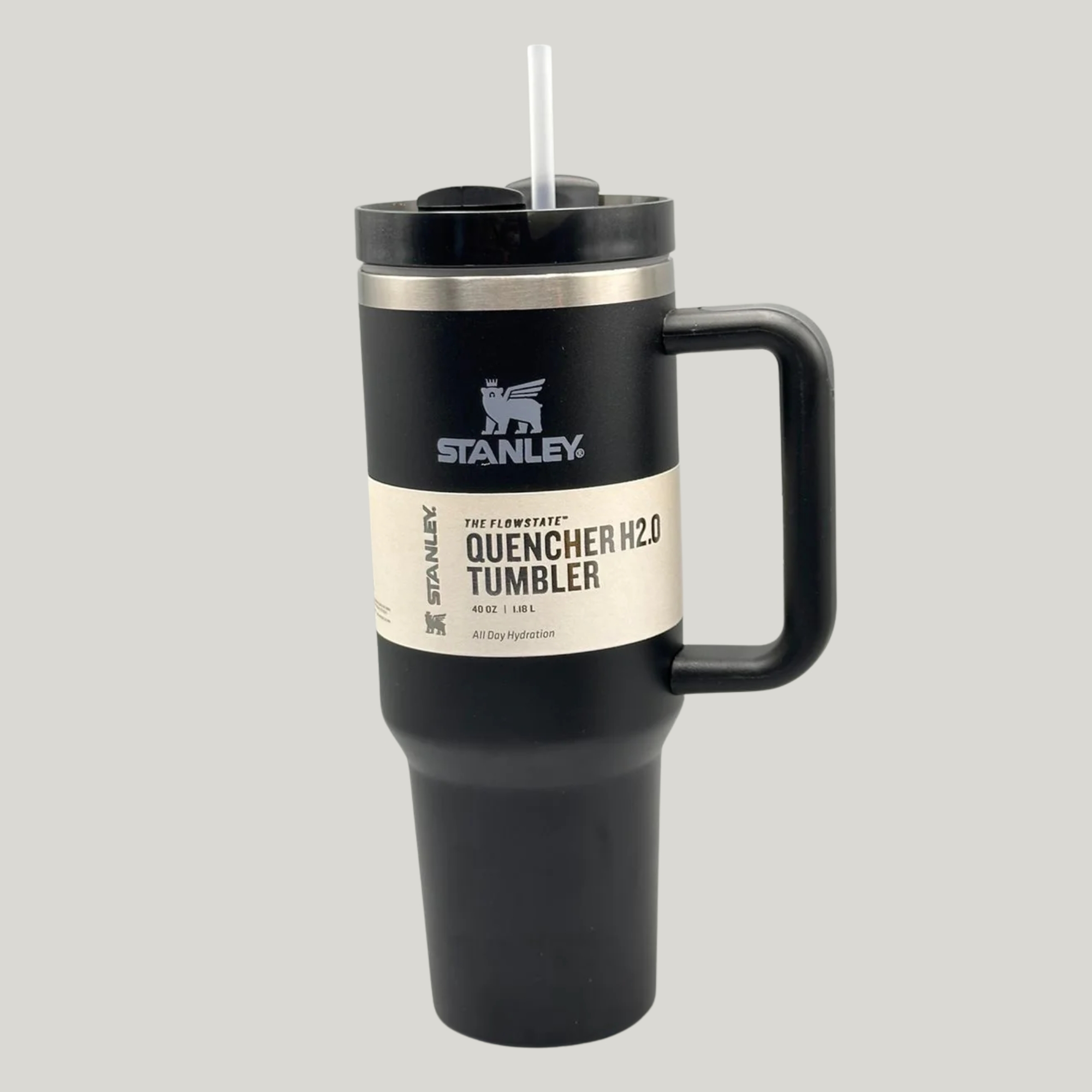 Black Stanley 40 Oz Stainless Steel Tumbler | Leak-Proof Vacuum Insulated Travel Mug | Hot & Cold - Image 4