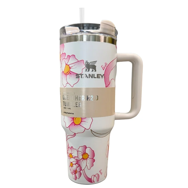 White Barbie Stanlay Tumbler | H2.0 Tumbler 1.18L Limited Edition Double Wall Vacuum Insulated - Image 4