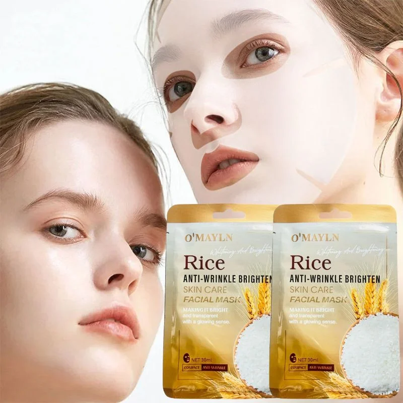 Pack of 2 | O’Mayln Rice Facial Mask | Anti-Wrinkle, Brightening & Hydrating Sheet Mask - Image 2