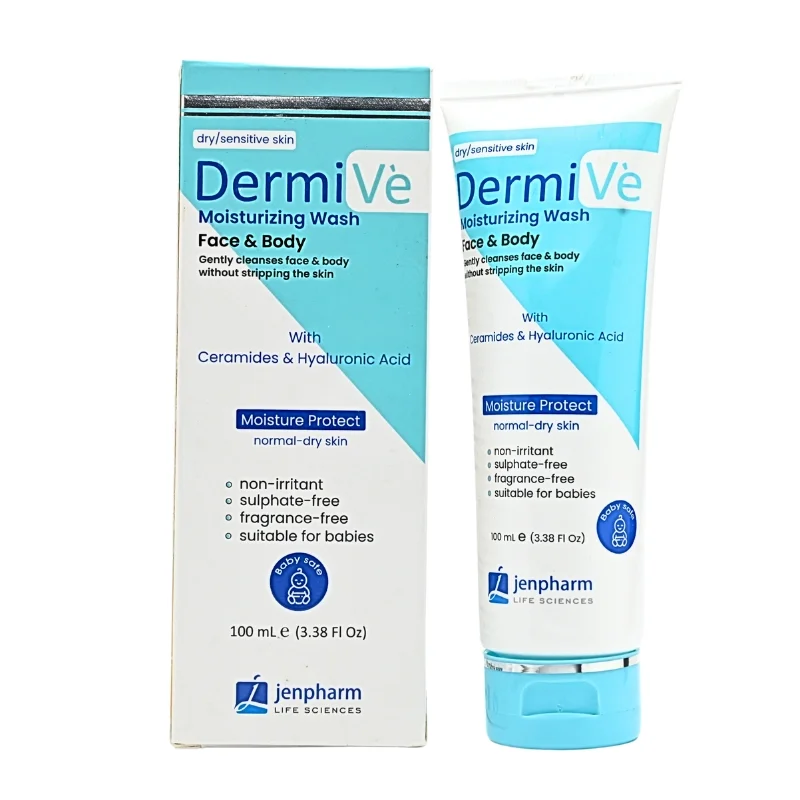 DermiVe Moisturizing Wash Face & Body 100ml | Jenpharm - Image 3