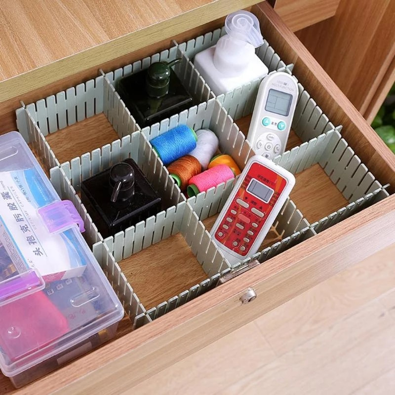 Drawer Organizer Board Storage Box | Adjustable Clapboard Divider Set | 4 Pcs - Image 2