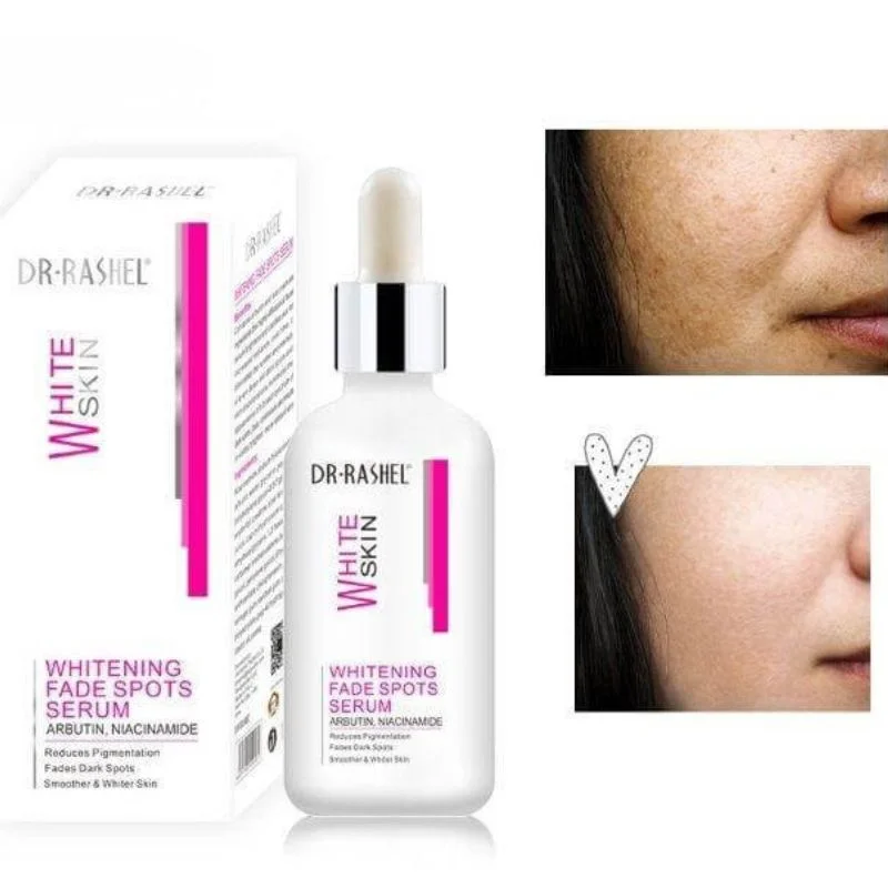 Dr. Rashel Whitening Fade Spots Serum for White Skin | Brightening & Pigmentation Corrector with Arbutin & Niacinamide (50ml) | Imported