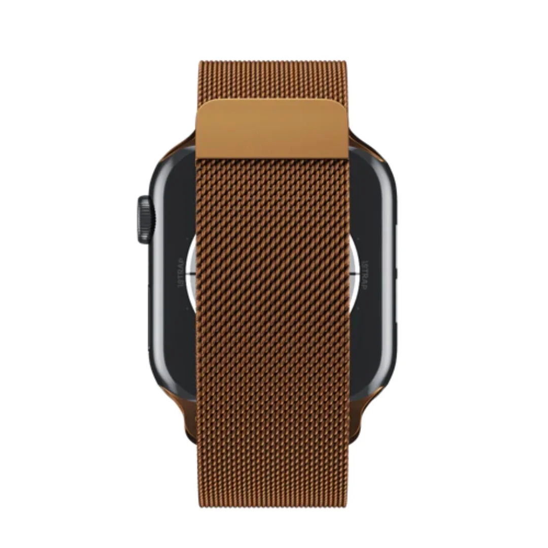 Coffee Color | Apple Watch Milanese Magnetic Loop Strap | Stainless Steel Band | 42mm / 44mm / 45mm - Image 2