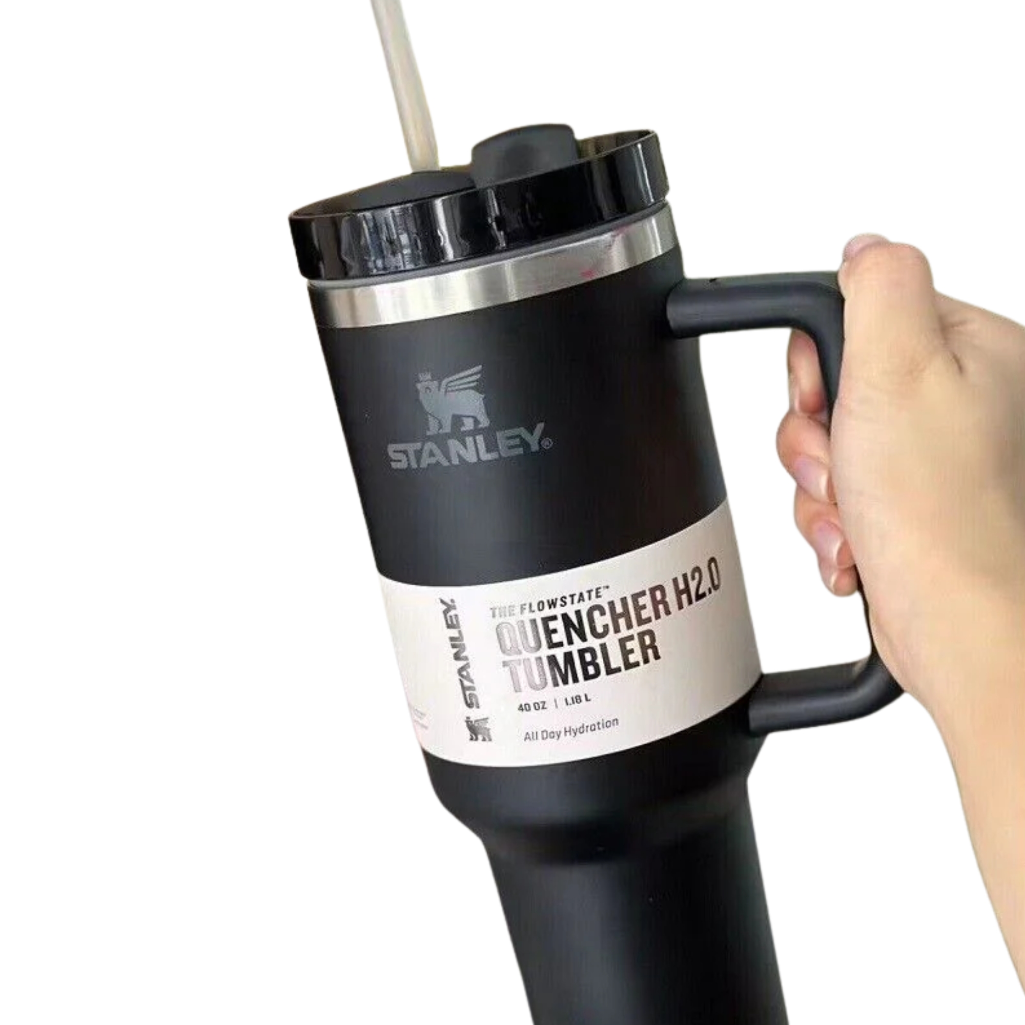 Black Stanley 40 Oz Stainless Steel Tumbler | Leak-Proof Vacuum Insulated Travel Mug | Hot & Cold - Image 5