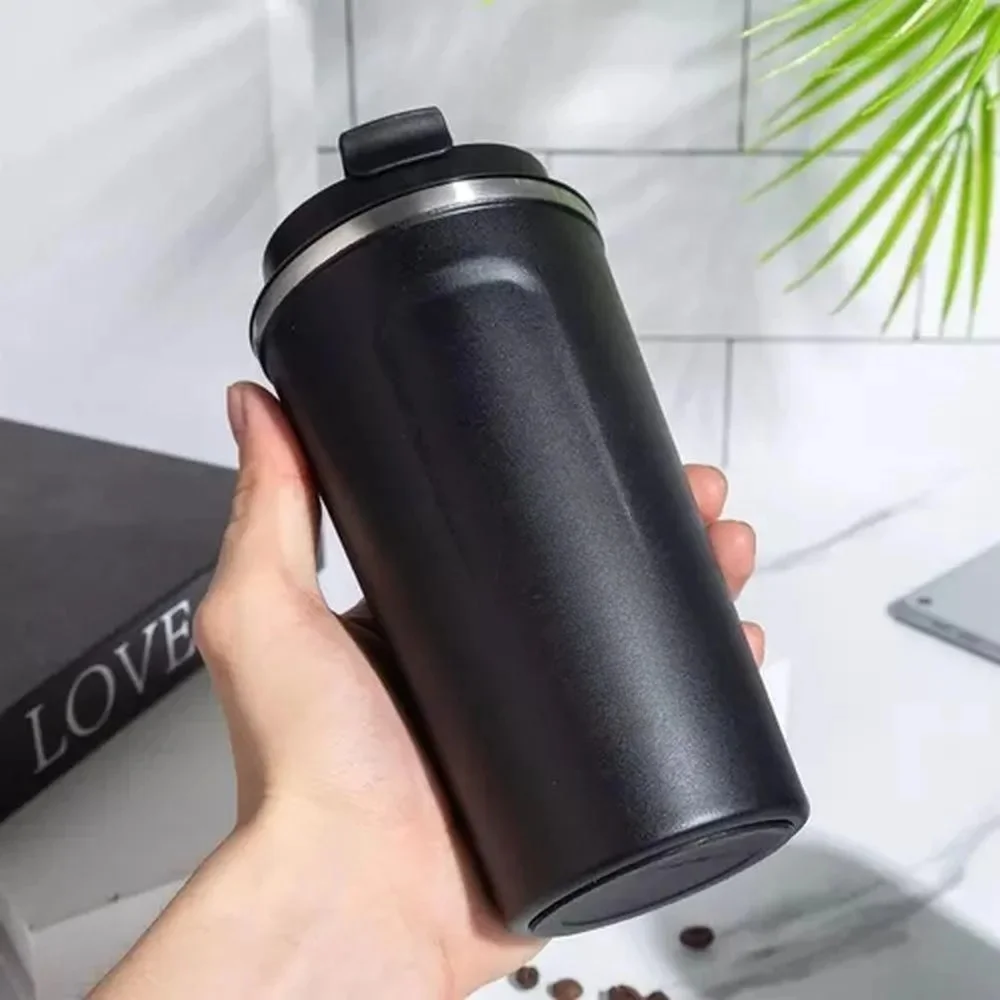 Black 510ML Stainless Steel Vacuum Insulated Thermos Flask Travel Mug with Temperature Display - Image 4