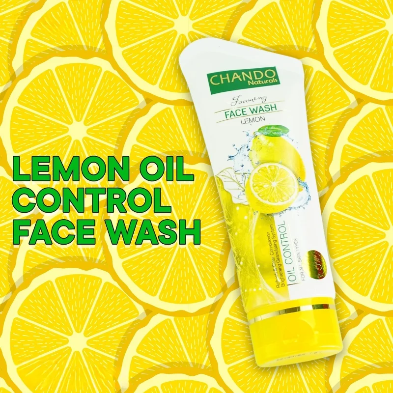 Face Wash | Chando Naturals Lemon Oil Control Face Wash 100ml Gentle Cleanser for Oily and Combination Skin - Image 2