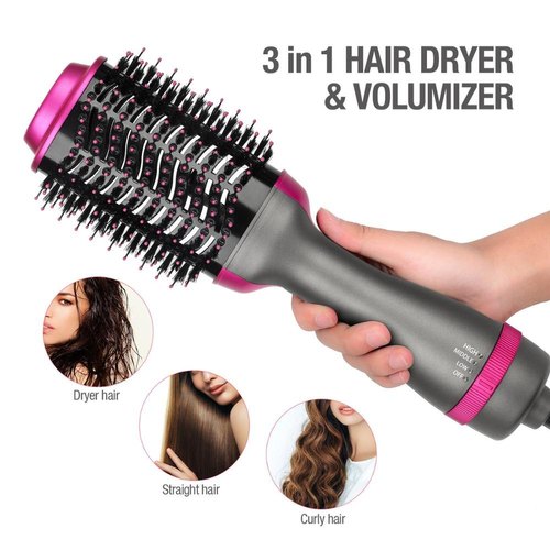 One Step Hot Air Brush | 3-in-1 Dryer, Straightener & Volumizer for Effortless Styling - Image 2