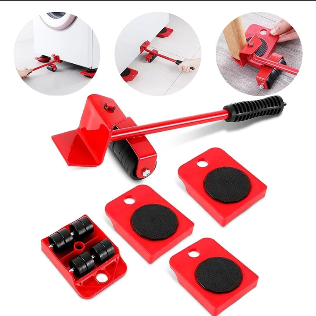 5-in-1 Heavy Furniture Mover Tool Set with Lifter & 360° Rollers - Image 4