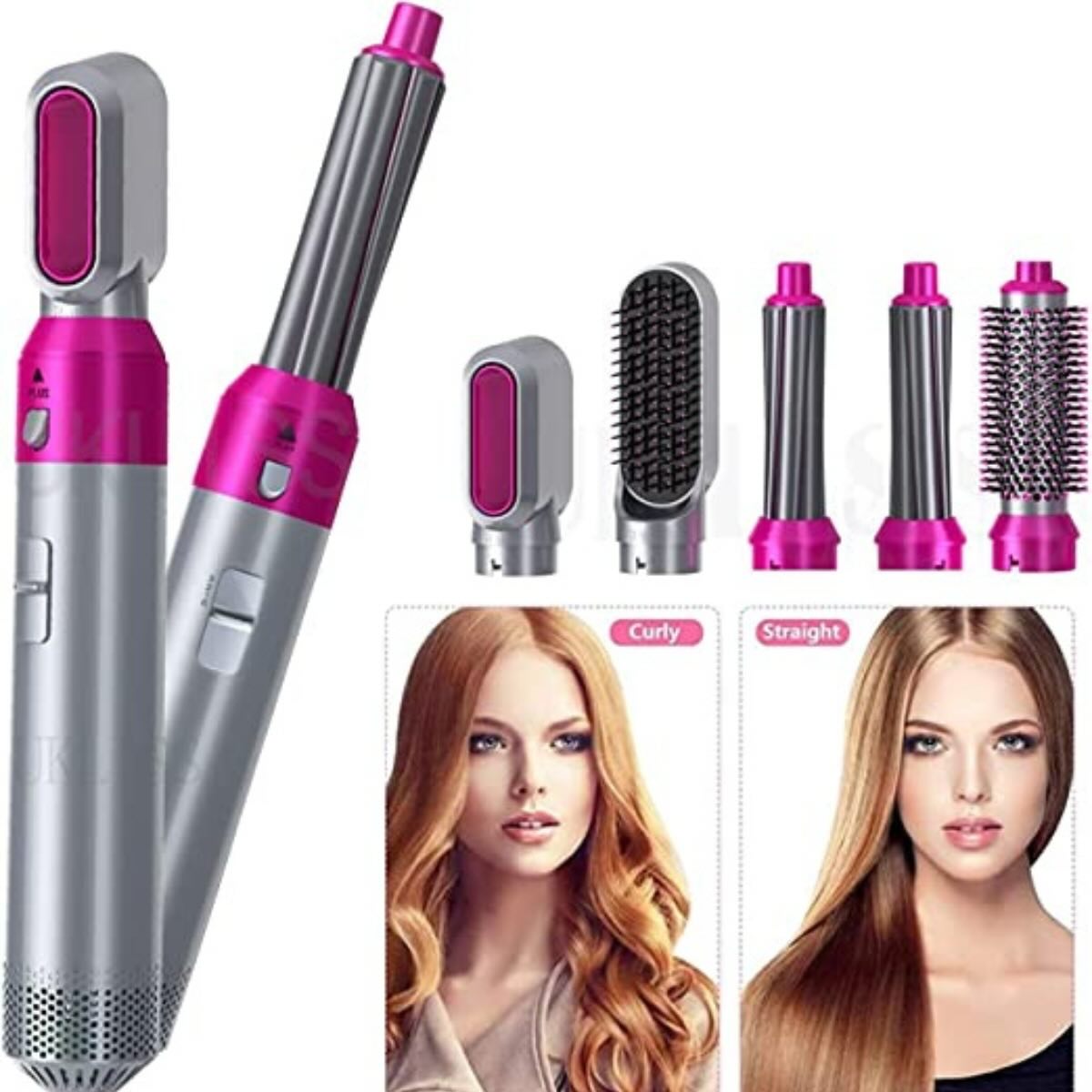 5-in-1 Electric Hair Dryer Brush Kit | Blow Dryer, Straightener, Curler & Volumizer Styling Tool - Image 8