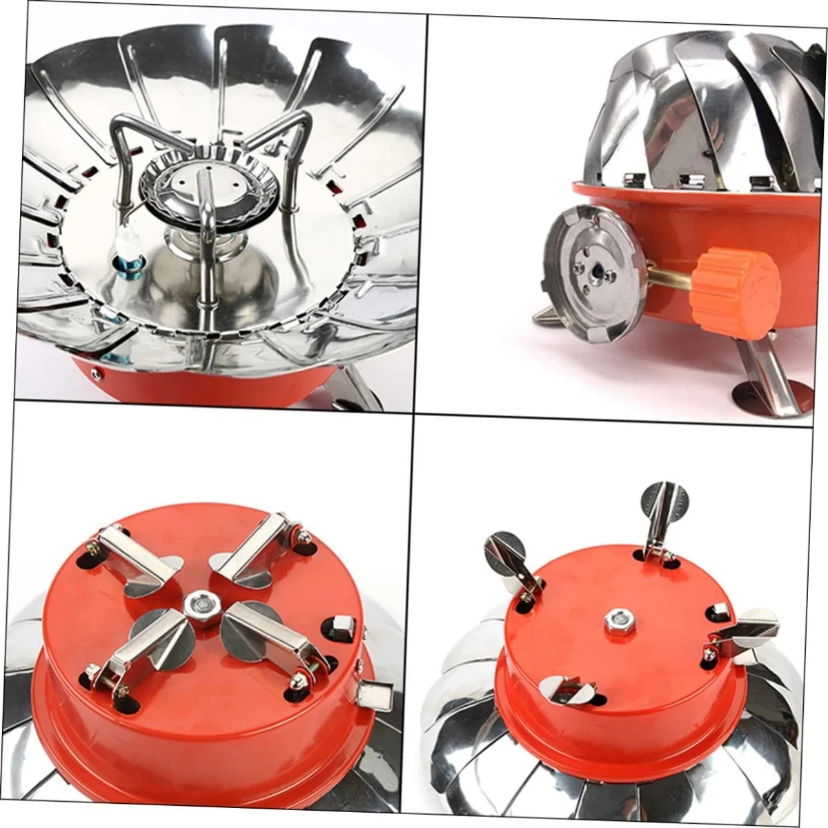 Portable Windproof Camping Stove (Without Gas Bottle) | Stainless Steel Outdoor Stove