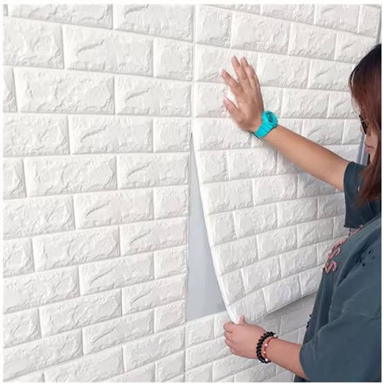 3D White Brick Wall Stickers | Self-Adhesive Waterproof Home Decor | Peel & Stick - Image 3