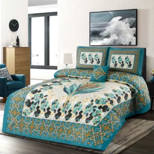 Sigma 4Pcs Cotton Printed Bedsheet Set | Soft, Breathable & Durable Bedding