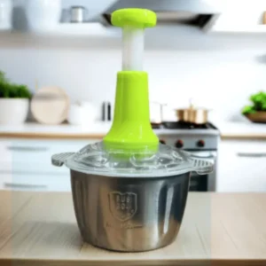 2L Manual Food Chopper | Stainless Steel Bowl & 4 Sharp Blades