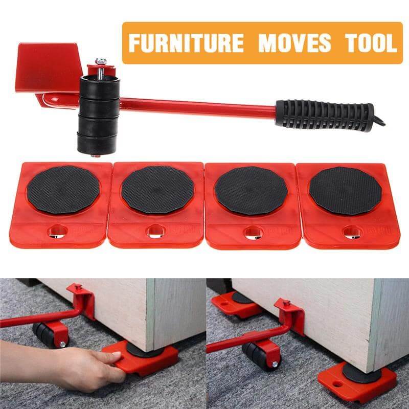 5-in-1 Heavy Furniture Mover Tool Set with Lifter & 360° Rollers - Image 6