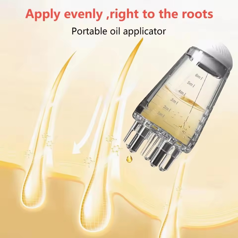 2-in-1 Scalp Root Hair Oil Applicator Comb | Hair Growth & Scalp Care Massage Tool