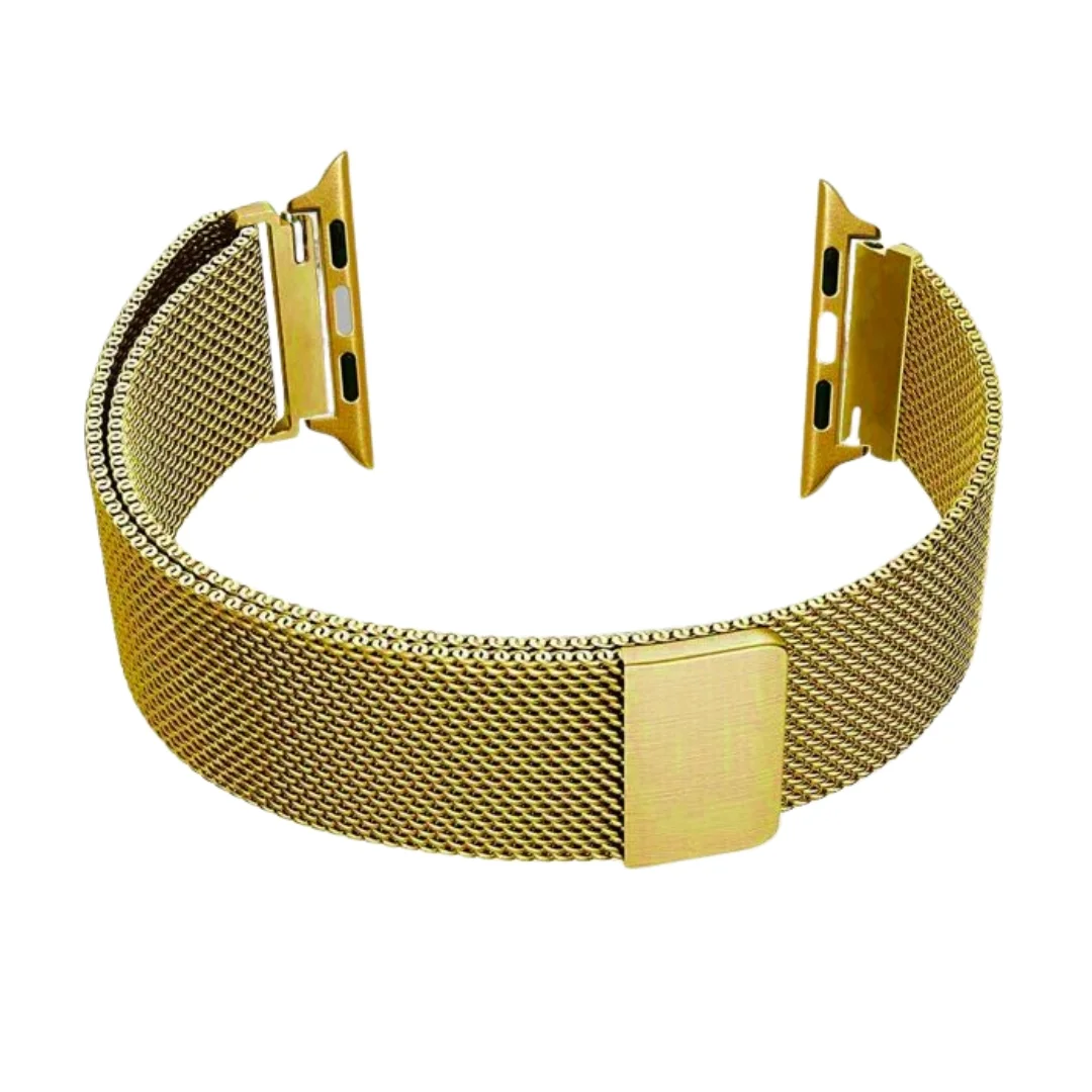 Gold | Apple Watch Milanese Magnetic Loop Strap | Stainless Steel Band | 42mm / 44mm / 45mm - Image 5