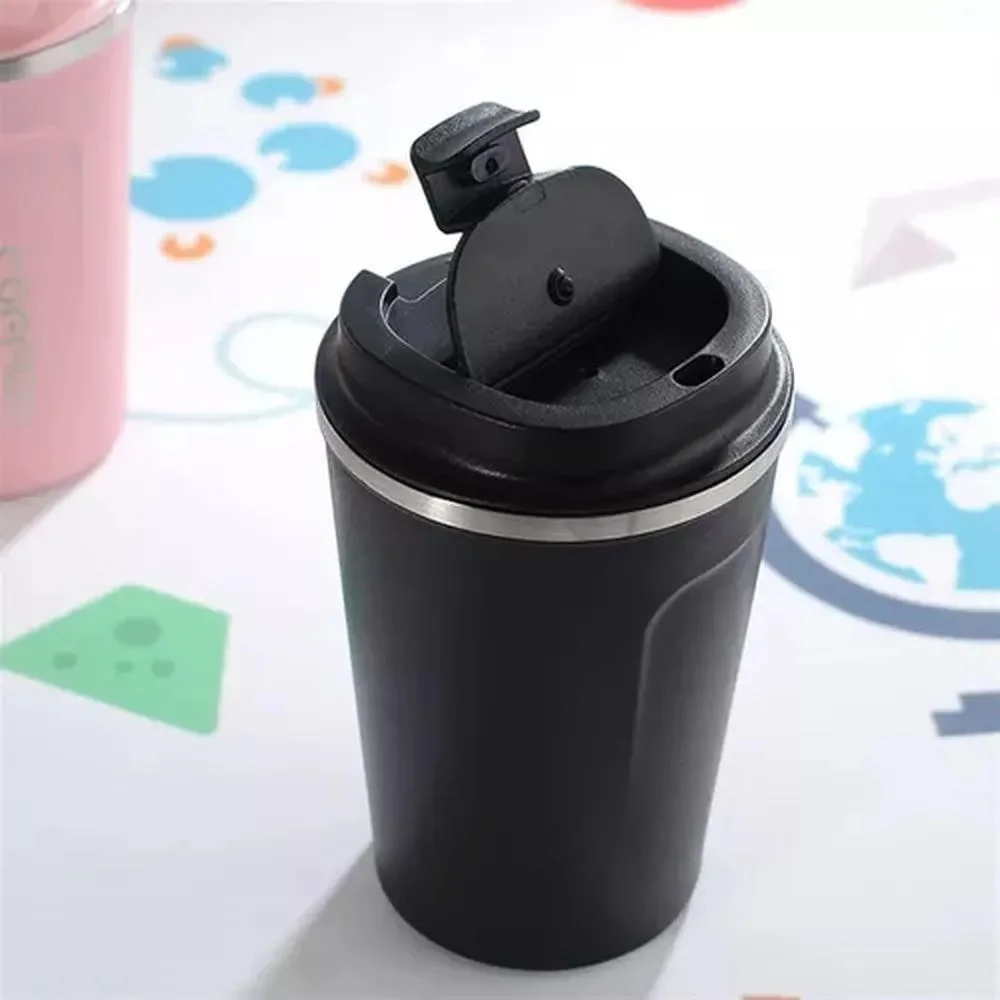 Black 510ML Stainless Steel Vacuum Insulated Thermos Flask Travel Mug with Temperature Display - Image 5