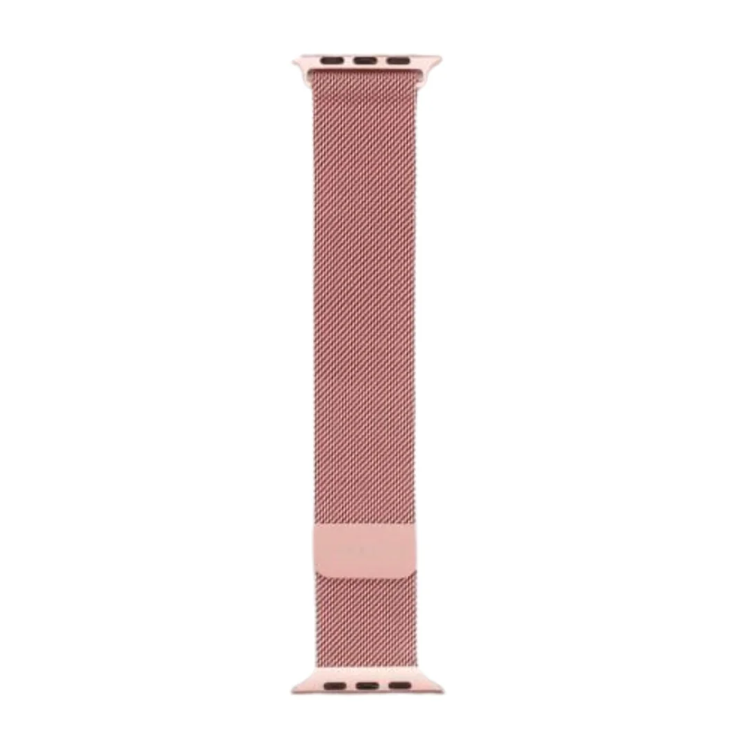 Rose Pink | Apple Watch Milanese Magnetic Loop Strap | Stainless Steel Band | 42mm / 44mm / 45mm - Image 2