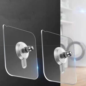 4 PCs Punch-Free Screw Hanger | Non-Marking Wall Hook Stickers | Heavy-Duty Picture & Decor Holder