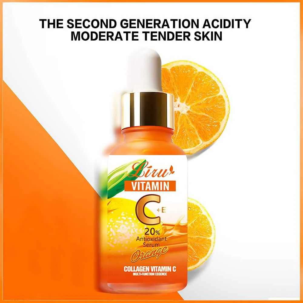 Liru Collagen Vitamin C Serum Orange 30ml Brightening Anti-Aging Face Serum for Glowing Skin - Image 4
