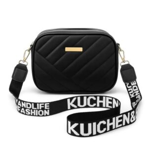 Black Leather Handbag for Girls & Women | Stylish Shoulder & Crossbody Bag | Daily Use & Gift