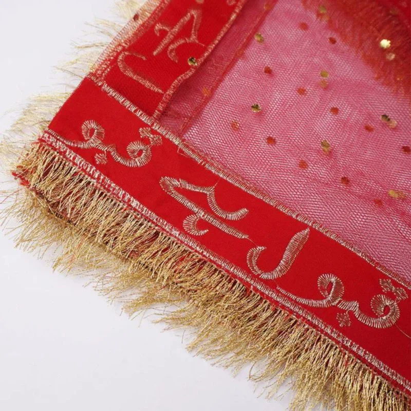 Qabool Hai Bridal Embroidered Net Dupatta | Nikah & Wedding Special | Premium Fancy Bridal Wear - Image 3