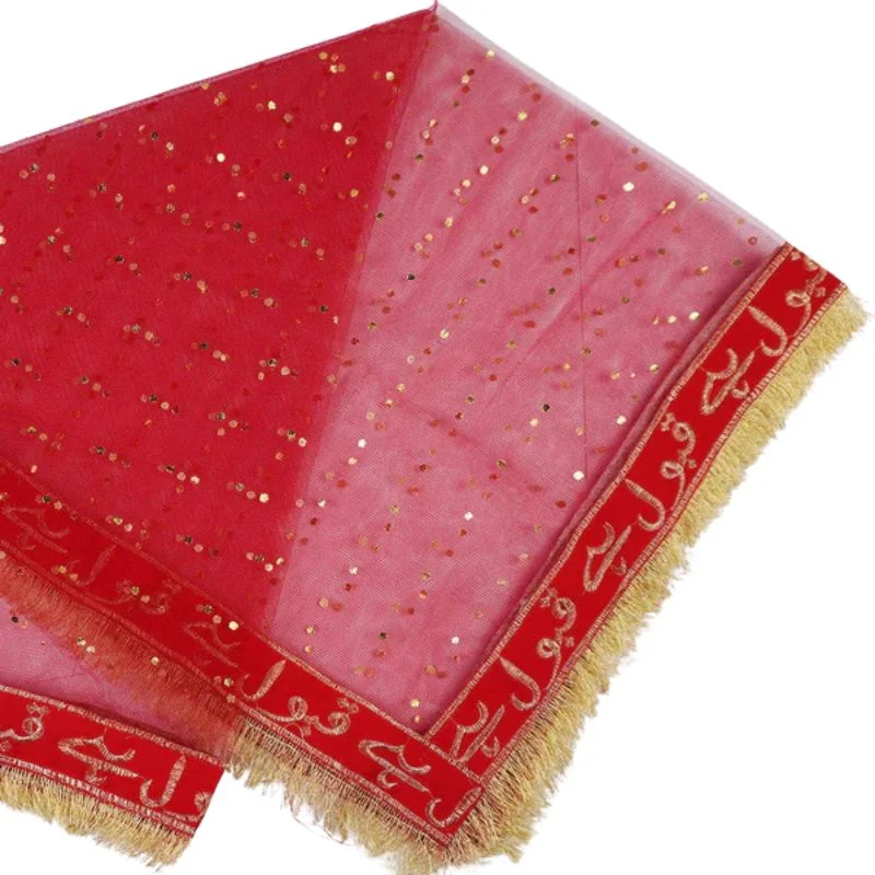 Qabool Hai Bridal Embroidered Net Dupatta | Nikah & Wedding Special | Premium Fancy Bridal Wear - Image 5