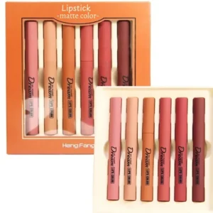 Hengfang Matte Dream Lipstick Set – 6-Piece Long-Lasting Nude Shades | Waterproof, Smooth Finish