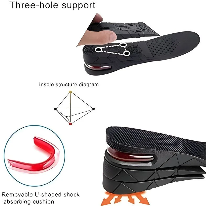 4 Layer Height Increase Insoles – Adjustable 3 cm to 9 cm | Soft, Comfortable & Shock-Absorbing | Elevator Shoe Inserts for Men & Women - Image 10