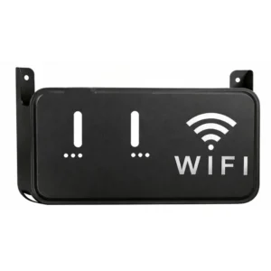 Black WiFi Router Storage Box & Wall Mount Shelf Universal Cable Organizer | Space-Saving Holder for Modem, Set-Top Box & Smart Devices | Home & Office Use