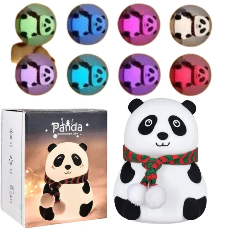 Panda LED Night Lamp | YH-608 Model | Soft Silicone Rechargeable Night Light | 7-Color Touch Control | Kids Bedroom, Nursery & Gift Decor - Image 5