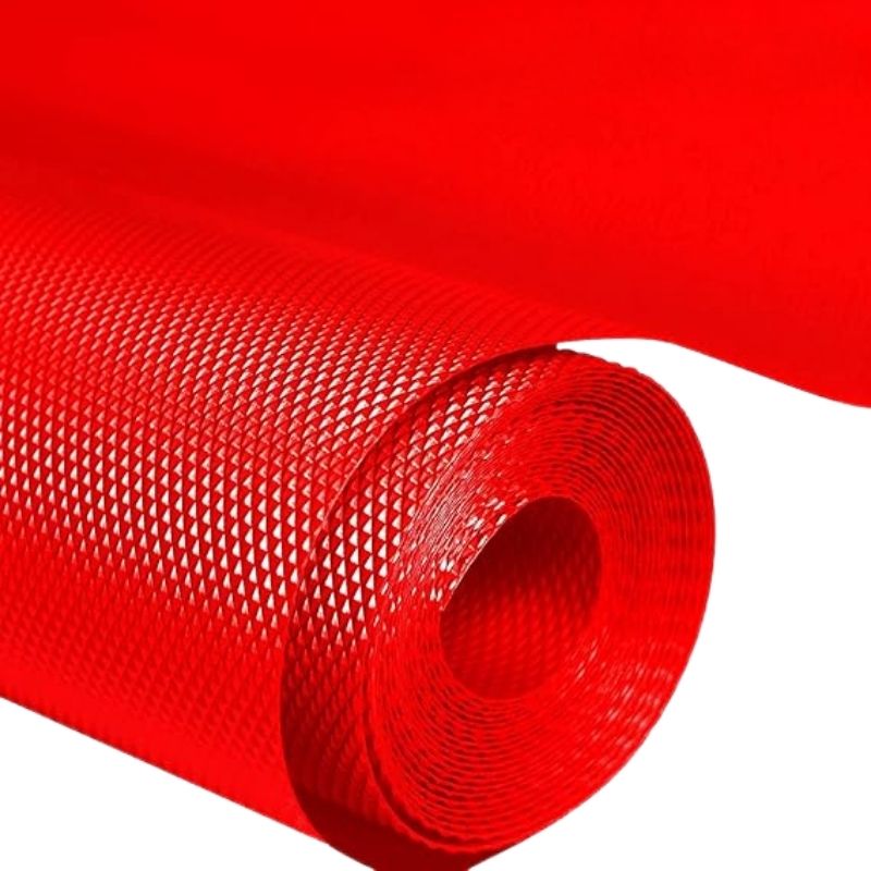 Anti-Slip Fridge & Shelf Mat | Waterproof Washable Liner for Kitchen Drawers Cabinets | Red - Image 2