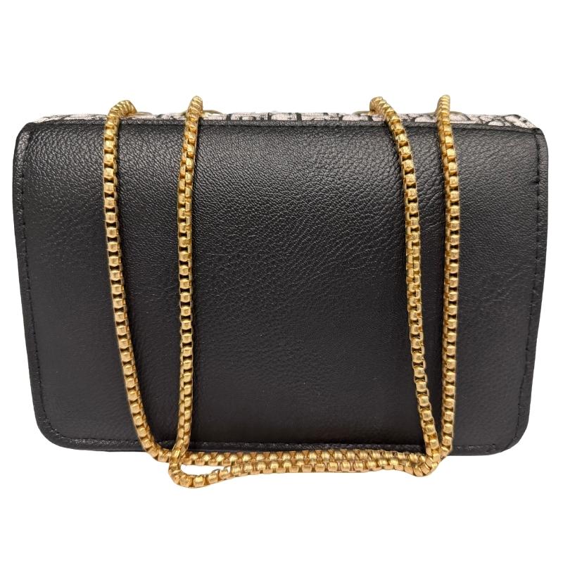Black | Dior Oblique Canvas & Leather Flap Clutch | Luxury Designer Handbag for Women - Image 5