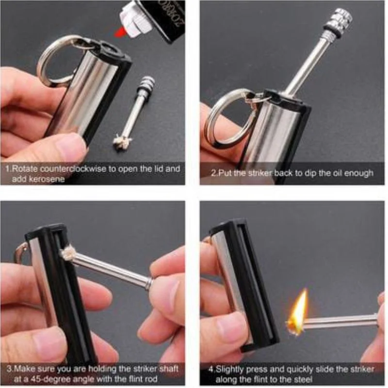 Permanent Match Striker Flint Stone Lighter with Keychain | Waterproof Survival Matchstick for Smoking & Outdoor Use - Image 7