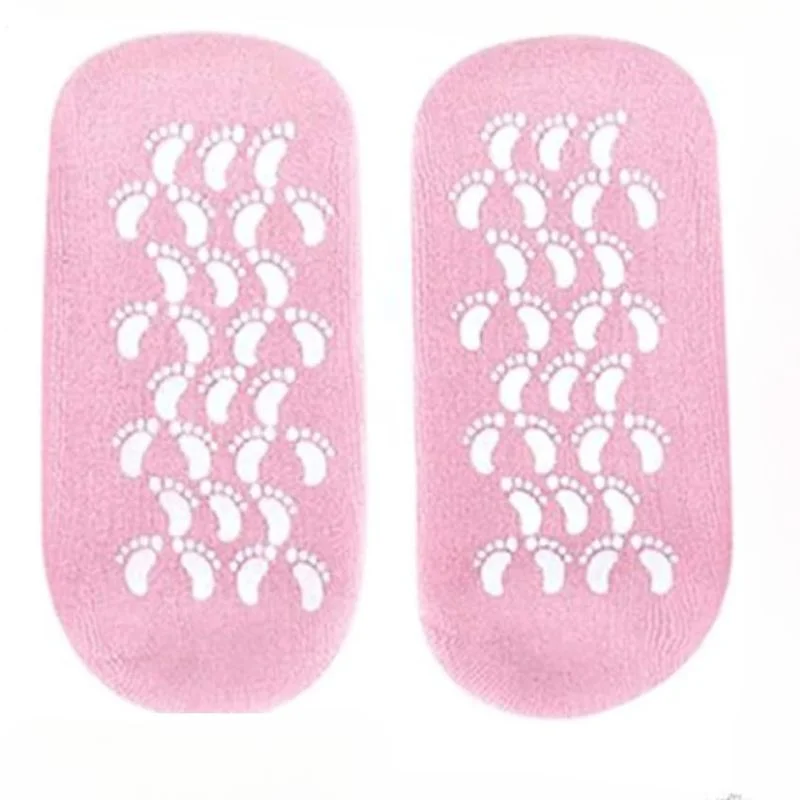 Reusable Silicone Spa Gel Socks for Dry Feet & Cracked Heels | Intensive Moisturizing Overnight Foot Care