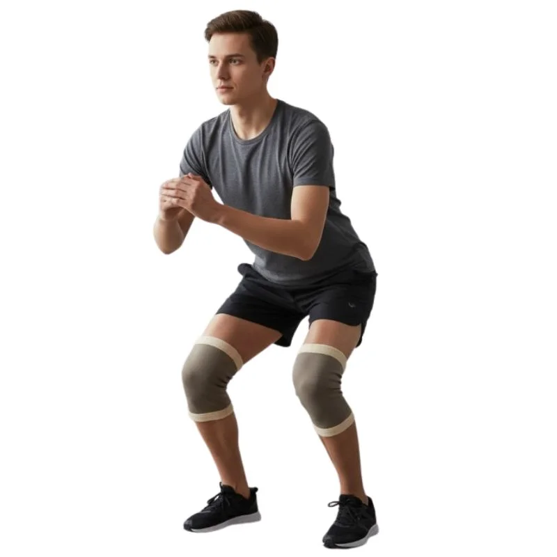 Unisex Wool Knee Warmers Pair | Warm Elastic Fit, Plain design | Winter Wear for Men & Women | Random Colors - Image 4