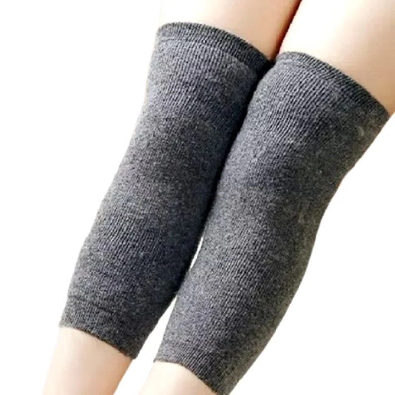 Unisex Wool Knee Warmers Pair | Warm Elastic Fit, Plain design | Winter Wear for Men & Women | Random Colors