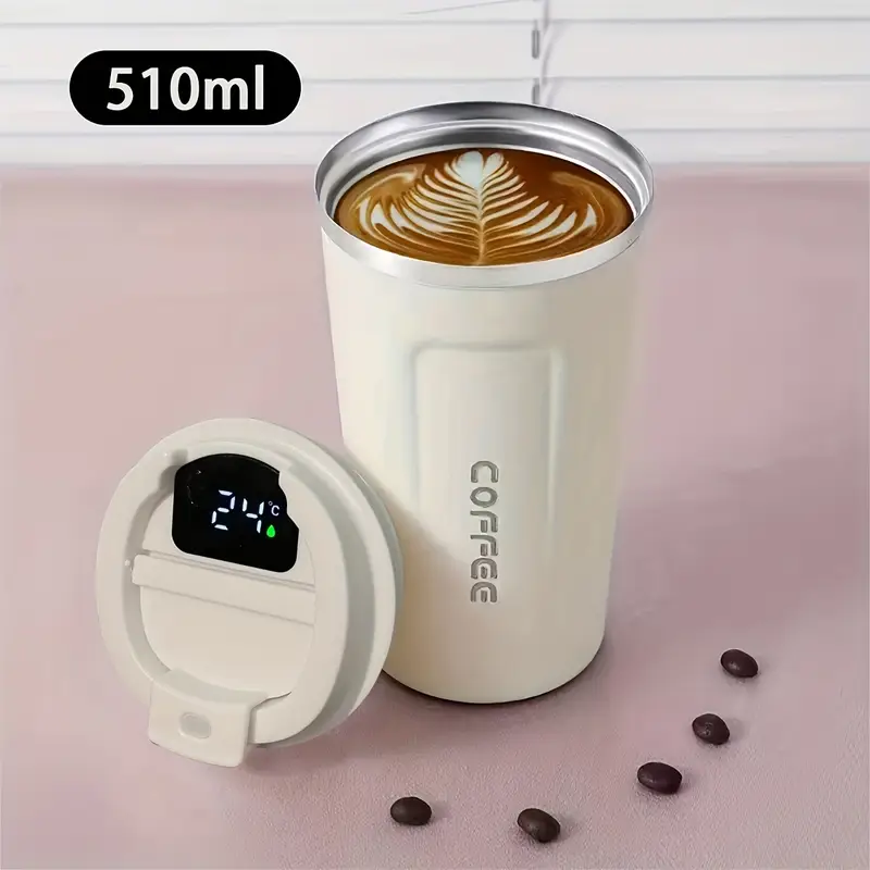 Smart Temperature Coffee Mug | 17oz Insulated Stainless Steel Travel Mug with Leakproof Lid - Image 5