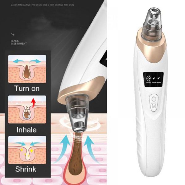 Blackhead Suction Remover Portable Pore Cleaner with LED Display and Multiple Suction Levels - Image 2