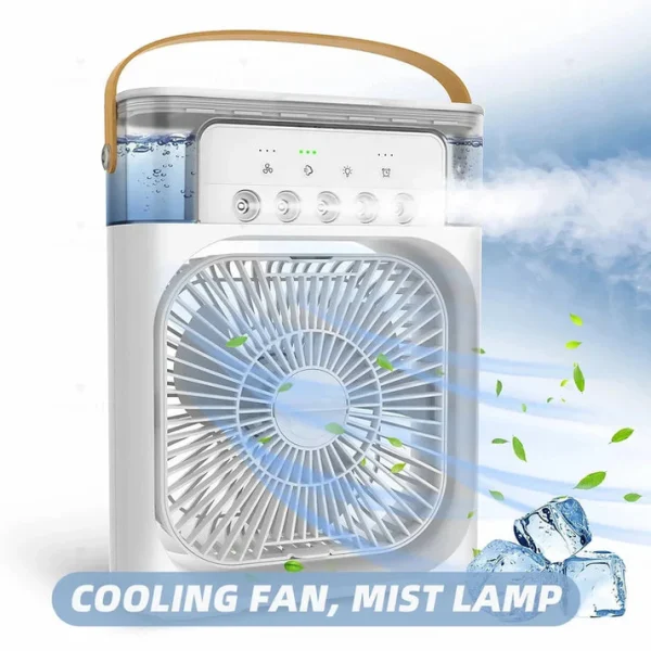 9 Inch Mist Fan | Portable Air Conditioner Fan | Mist Water, And Humidifier Function | Led Night Light Water Mist | Random Color - Image 6