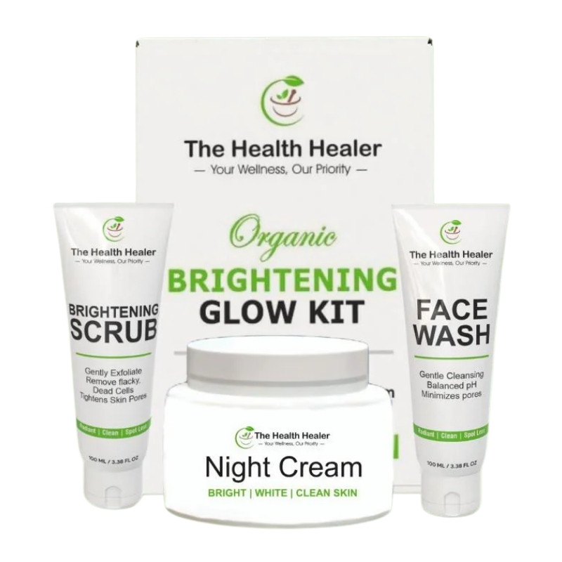 Brightening Glow Kit by The Health Healer | Face Wash, Scrub & Night Cream Set - Image 3